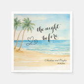 The night Before Beach and Palm Trees Wedding Servet (Voorkant)