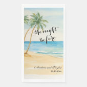 The night Before Beach and Palm Trees Wedding Servet (Voorkant)