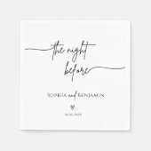 The Night Before Calligraphy heart wedding Napkins Servet (Voorkant)