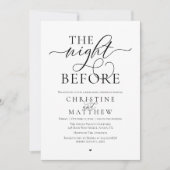 The Night Before, Classy Wedding Rehearsal Dinner Kaart (Voorkant)
