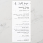 The Night Before Flat Dinner Menu 4 x 9" (Voorkant)