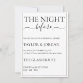 The Night Before | Minimalist Botanical Rehearsal  Kaart (Voorkant)