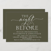 The Night Before, Modern huwelijksproefdiners Kaart (Voorkant / Achterkant)