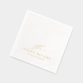 The Night Before Modern Rehearsal Dinner Wedding Folie Servetten (Links)