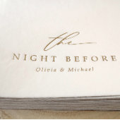 The Night Before Modern Rehearsal Dinner Wedding Folie Servetten
