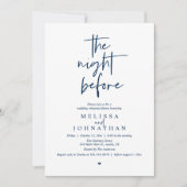 The night before, Modern Wedding Rehearsal Dinner Kaart (Voorkant)