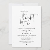 The Night Before, Modern Wedding Rehearsal Dinner Kaart (Voorkant)