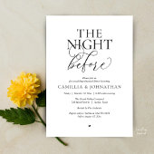 “The Night Before” Modern Wedding Rehearsal Dinner Kaart
