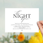 The Night Before, Modern Wedding Rehearsal Dinner Kaart