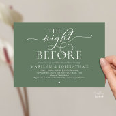 The Night Before, Modern Wedding Rehearsal Dinner Kaart