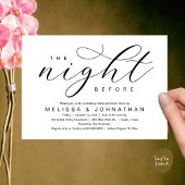 The Night Before, Modern Wedding Rehearsal Dinner Kaart