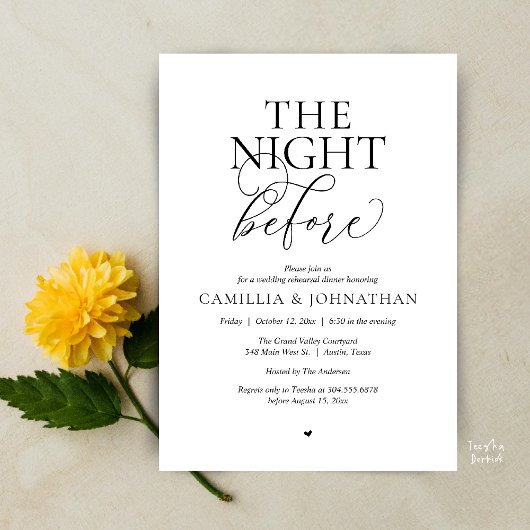 “The Night Before” Moderne Oefendiner Kaart