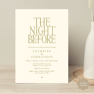 "The Night Before" Oefendiner Geel Goud Kaart