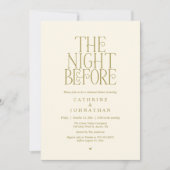 "The Night Before" Oefendiner Geel Goud Kaart (Voorkant)