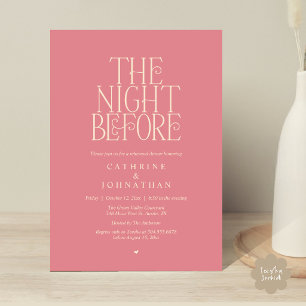 "The Night Before" Oefendiner Stof Roze Kaart