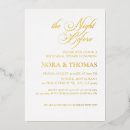 The Night Before Rehearsal Dinner Invitation foil Folie Uitnodiging