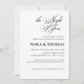 The Night Before Rehearsal Dinner Invitation Kaart (Voorkant)