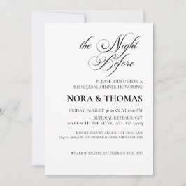 The Night Before Rehearsal Dinner Invitation Kaart