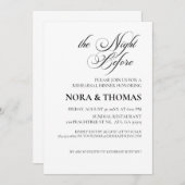 The Night Before Rehearsal Dinner Invitation Kaart (Voorkant / Achterkant)