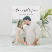 The Night Before Rehearsal Dinner Invitation Kaart (Staand voorkant)