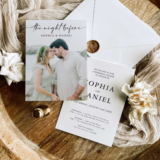 The Night Before Rehearsal Dinner Invitation Kaart