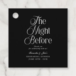 The Night Before  Rehearsal Dinner Thank You Bedankjes Labels