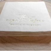 The Night Before Rehearsal Dinner Wedding Gold Folie Servetten