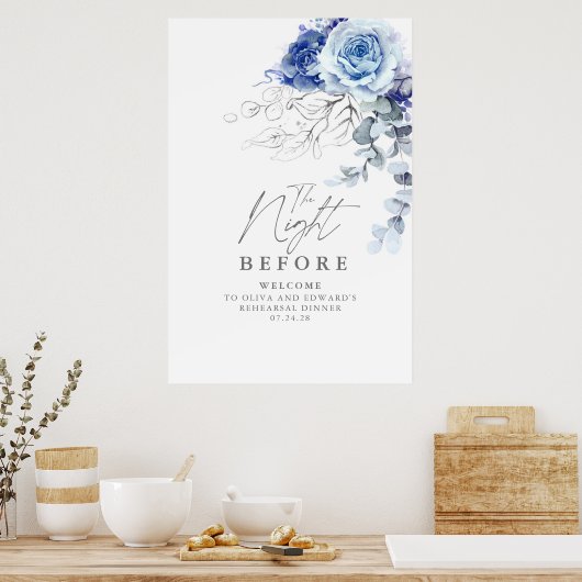 The Night Before Rehearsal Dinner Welcome Poster (Keuken)