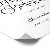 The Night Before Rehearsal Dinner Welcome Sign Poster (Hoek)