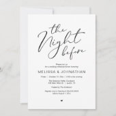 The Night Before Romantic Wedding Rehearsal Party Kaart (Voorkant)