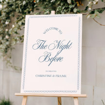 The Night Before Sign, Vintage Rehearsal Dinner We