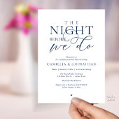 “The Night Before We Do” Modern Rehearsal Dinner Kaart