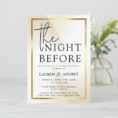 The Night Before Wedding Invitation Kaart (Staand voorkant)