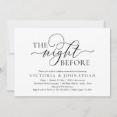 The Night Before, Wedding Rehearsal Dinner Party Kaart (Voorkant)