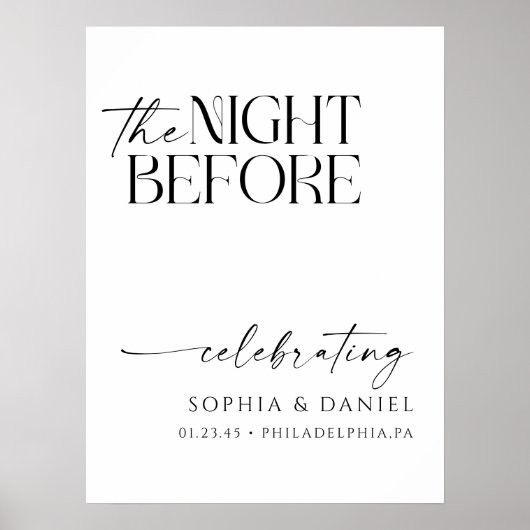 The Night Before Wedding Rehearsal Dinner Poster (Voorkant)