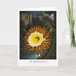 The Night Blowing Cereus — Modern Botanical Reinte Kaart