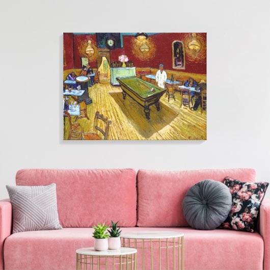The Night Cafe | Van Gogh | Canvas Afdruk (Insitu (Woonkamer))