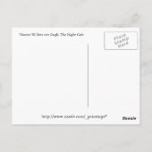 The Night Cafe van Van Gogh Briefkaart (Achterkant)