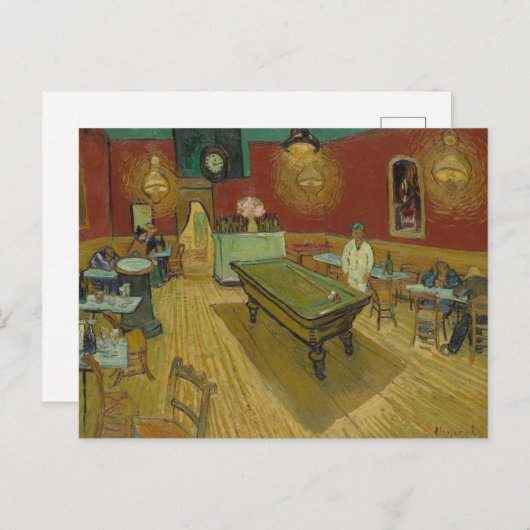 The Night Cafe van Van Gogh Briefkaart (Voorkant / Achterkant)