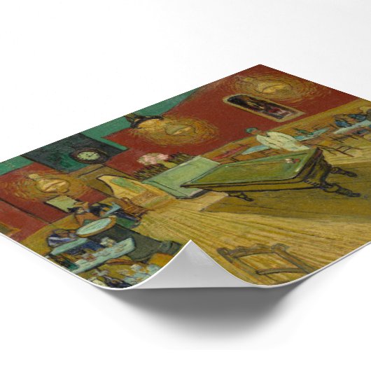 The Night Cafe van Van Gogh Poster (Hoek)