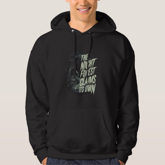 The Night Forest Claims Its Own in Dark Spooky Wil Hoodie (Voorkant)