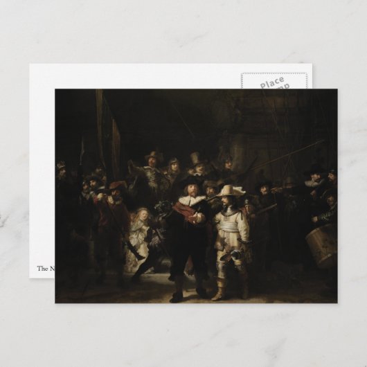 The Night Watch by Rembrandt van Rijn Briefkaart (Voorkant / Achterkant)