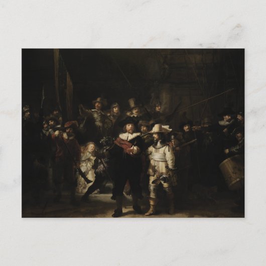 The Night Watch by Rembrandt van Rijn Briefkaart (Voorkant)