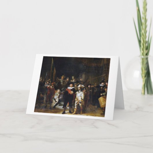 The Night Watch, Rembrandt, 1642 Kaart (Voorkant)