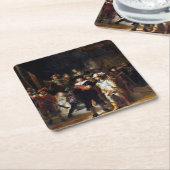 The Night Watch, Rembrandt, 1642 Kartonnen Onderzetters (Schuin)