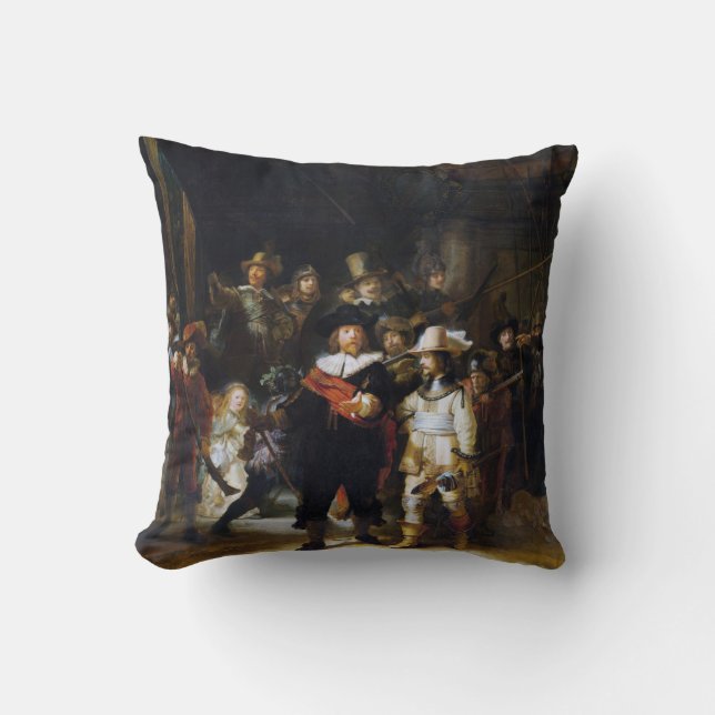 The Night Watch, Rembrandt, 1642 Kussen (Voorkant)