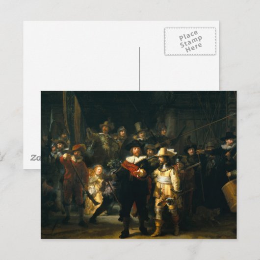 The Night Watch - Rembrandt Briefkaart (Voorkant / Achterkant)