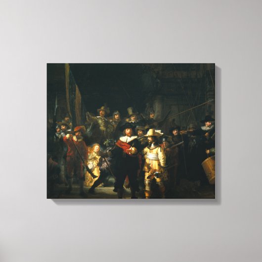 The Night Watch - Rembrandt Canvas Afdruk (Voorkant)