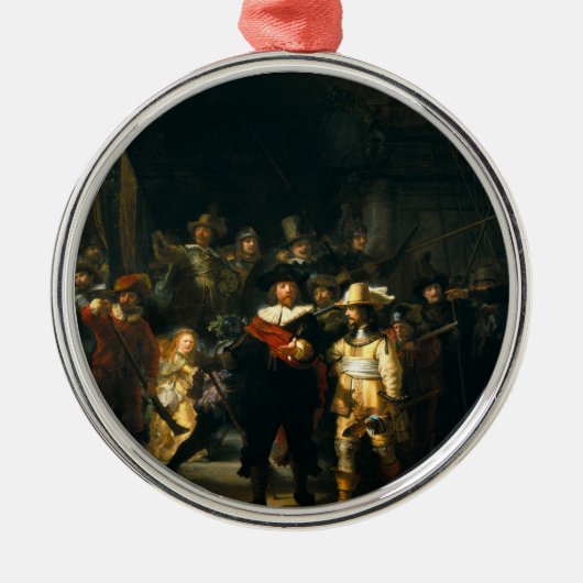 The Night Watch - Rembrandt Metalen Ornament (Voorkant)