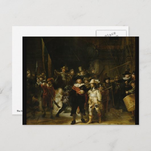 The Night Watch, Rembrandt van Rijn Briefkaart (Voorkant / Achterkant)